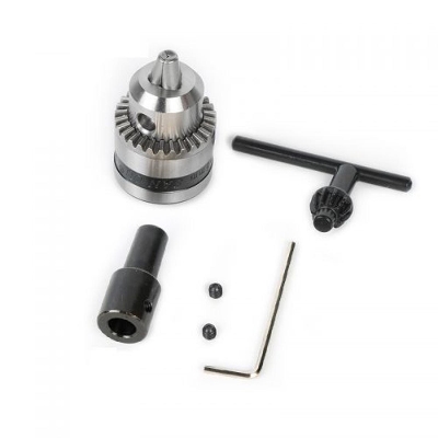 Picture of 6mm Electric Drill Chucks 0.6-6mm Mount B10 Fit For 5mm 775 Motor Shaft Connecting Rod Mini Drill Chuck 775 Double Ball Bearing Motor DIY Drill Machine Power Tool 0.6-6mm 5mm B10 Mount Drill Chuck