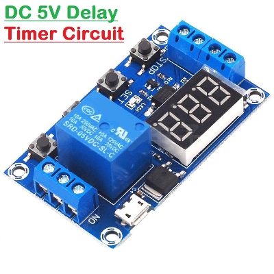 Picture of WS16  5V De-lay Timer WS16 Micro USB DC 6-30V Digital LED Display Trigger Turn On Off De-lay Cycle De-lay Timer Control Switch Relay Module For Smart Home Automatic Control Electrical Circuitry & Parts