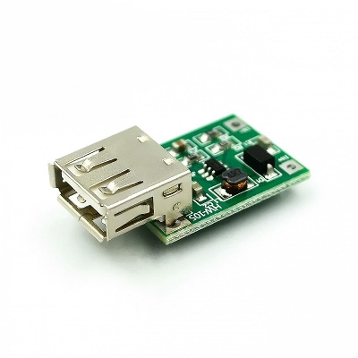 Picture of GREEN Color DC DC Step Up 0.9V-5V To 5V 600mAh Boost Converter Power Supply Module Battery Charger Voltage Module USB Output Charging Circuit.