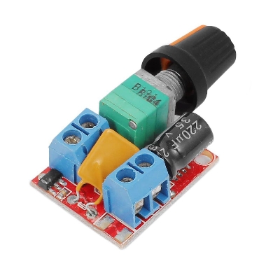 Picture of Mini PWM 5A 90W PWM 12V DC Motor Speed Controller Module DC-DC 4.5V-35V Adjustable Speed Voltage Regulator Control Switches Mini Motor Dimmer