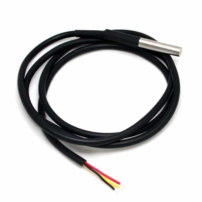 Picture of Waterproof 3 Wire With DS18B20 18B20 Stainless Steel Probe NTC With 1M Cables Wire Digital Temperature Temp Sensor Waterproof Temperature Sensor Probe For Arduino