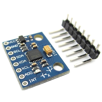 Picture of GY521 GY-521 MPU-6050 MPU6050 MPU 6050 Sensor Module DC 3V 5V 3 Triple 3 Axis Analog Gyr-oscope Accel-erometer Compatible Board For Arduino IIC I2C Interface Gy-ro Sensors With Cables Connectors Header