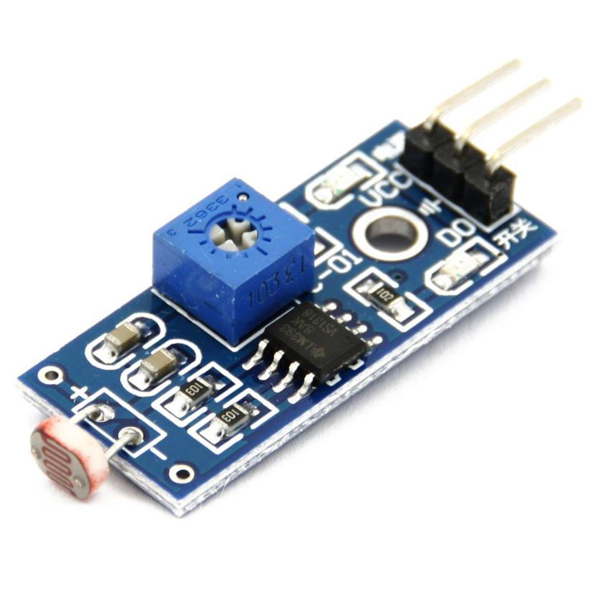 Picture of LDR Sensor Module 3 Pin DC 3.3-5V Photoresistor Photo Cell Light Dependent Resistor LDR Sensor For Night Light Street Light Sensor Automatic Headlight Dimmer Control Photo Light Resistor