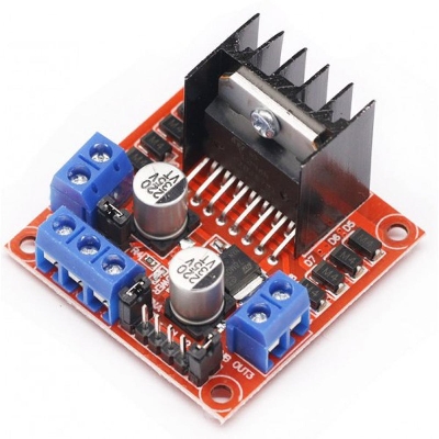 Picture of Red Color L298N L-298N 298N Motor Driver Dual Channel H-Bridge Motor Driver Control Module For Electronics Circuitry & Parts Arduino Raspberry Pi Smart Robot Car Projects - Solar Panel
