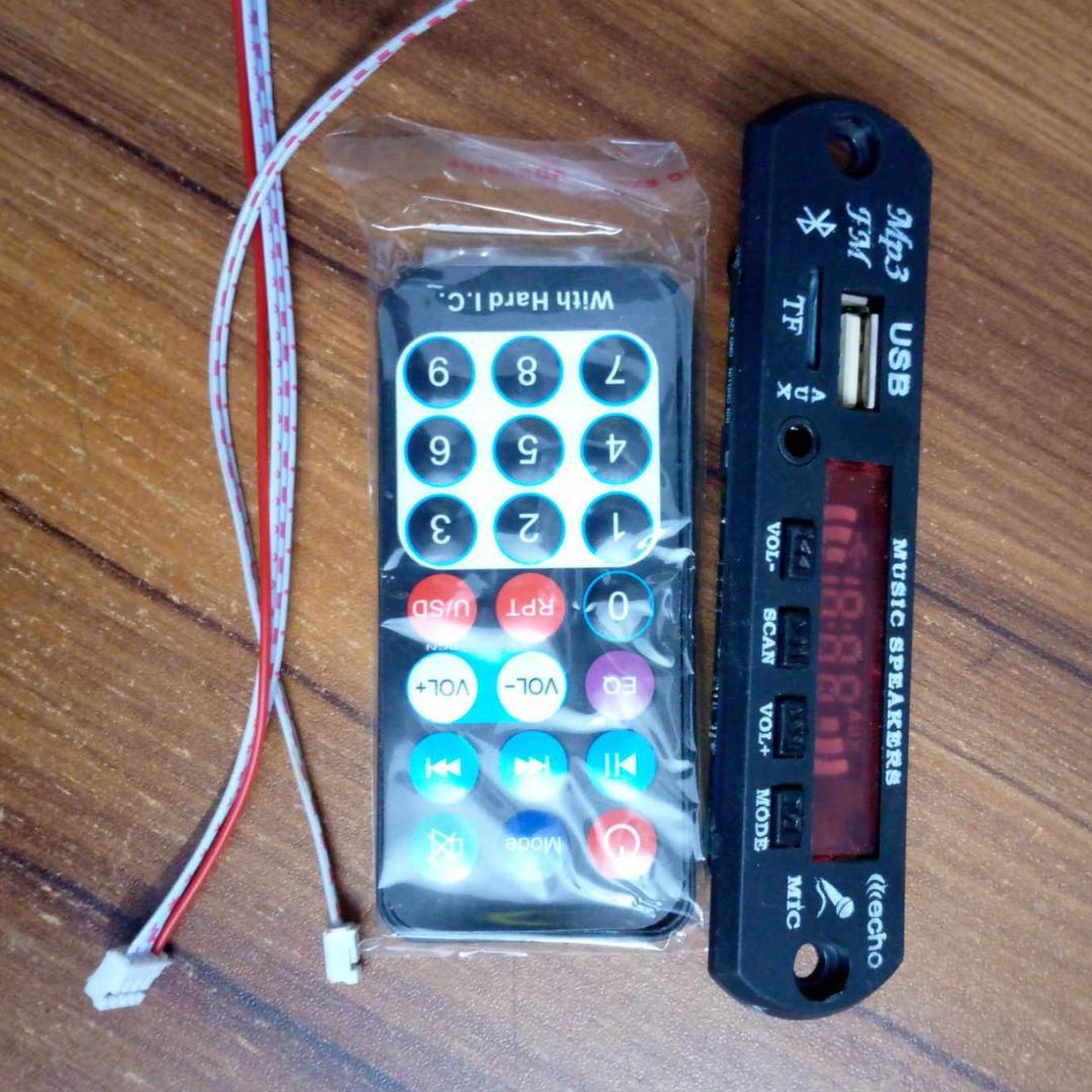 Picture of Car MP3 Decoder Board 5V 12V Bluetooth Car MP3 Amplifiers USB FM TF Radio Audio Module Music Speaker 3.5mm TF Card AUX DIY Remote Control