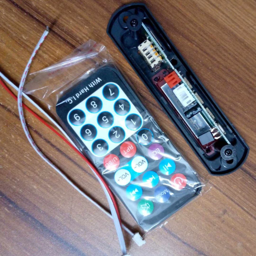 Picture of Car MP3 Decoder Board 5V 12V Bluetooth Car MP3 Amplifiers USB FM TF Radio Audio Module Music Speaker 3.5mm TF Card AUX DIY Remote Control