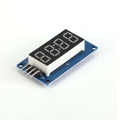 Picture of TM1637 LED Display Module 0.36 Inch 4 Digit Interfacing TM1637 Drive Mini 7 Segment LED RED Display 4 Digit For Arduino 4 Pin Leads For Connections