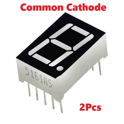 Picture of 2Pcs- Common Cathode CC 0.56″ Inch Single Digit 7 Segment Red Color LED Digital Display For Arduino Light Watch Electronic Project DIY