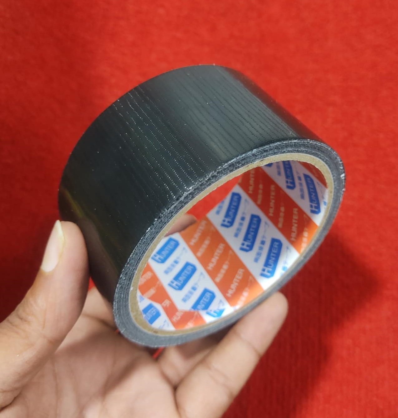 Picture of Rexene Tape BLACK Polyethylene Cloth Tape 2 Inch Tape 50mm Tape 10M Long Industrial Cloth Duct Tape  Adhesive Black Tape 2 Inch Polythene Cloth Tape 2 Inch Binding Tape