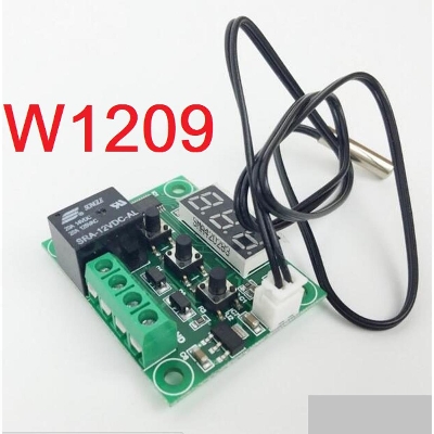 Picture of W1209 XH-W1209 Digital LED Display Thermostat DC 12V AC 220V Digital Temperature Controller Boards Incubator Switches Module With Waterproof NTC Probe Cables & 10A Relay