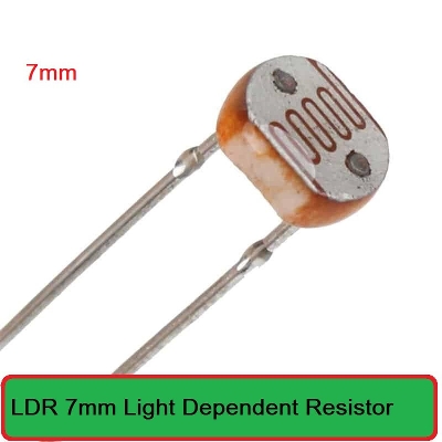 Picture of 3Pcs- LDR 7mm Diameter Photoresistor Photo Cell Light Dependent Resistor LDR Sensor Switches For Night Light Street Light Sensor Automatic Headlight Dimmer Control Photo Light Sensitive Resistor