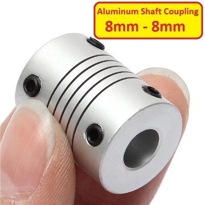 Picture of 8mm-8mm FLEXIBLE Aluminum Flexible 8mm To 8mm Shaft Coupling Clamp Universal Joint Stepper Motor Coupler For CNC 3D Printer Engraving Machine DC Motor DIY