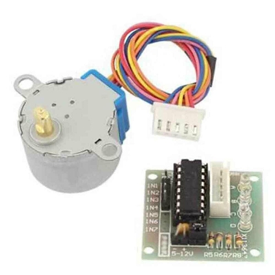 Picture of ULN2003 Motor Driver With 12V Stepper Motor DC 12V 28BYJ-48 4 Phase 5 Wires With ULN 2003 Driver Board Programmable Small Redu-ction Gear Motor For Arduino DIY Project