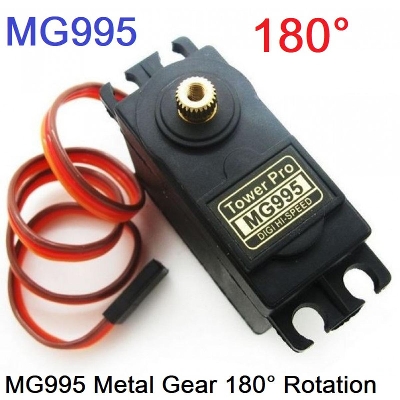 Picture of 180 Degree MG995 Servo Motor MG995 Large Torque DC 4.8V 7.2V Metal Gear Servo Motor 180 Degree Rotation Servo Motor With Gear Tools & Screw For Arduino