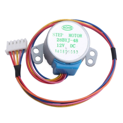 Picture of 12V Stepper Motor DC 12V 28BYJ-48 4 Phase 5 Wires Programmable Small Red-uction Gear Stepper Motor Compatible With Arduino DIY Project 3D Printer Parts