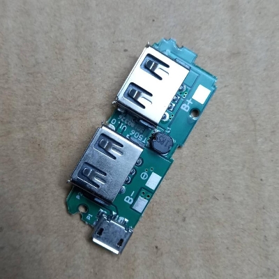 Picture of Dual USB Power Bank Circuit Input DC 5V 2A Micro USB Socket Output DC 5V 2A 1A Dual USB & BMS Protection Lithium Battery 3.7V 14500 18650 Battery Mobile Phone Charging Module