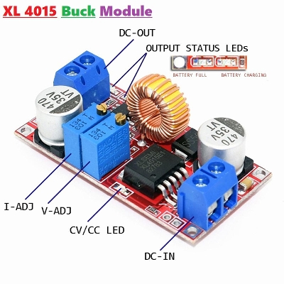 Picture of XL4015 XL-4015 4015 DC DC Step Down Buck Converter 5v-32v To 0.8V-30V 5A 75W Adjustable Module Power Supply Electrical - Multi Plug