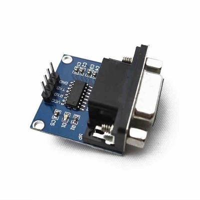 Picture of RS 232 To TTL Serial Port RS232 RS-232 To TTL Converter Module Female DB9 COM Connector Based On MAX3232 IC 4 Pin Electrical Circuitry & Parts
