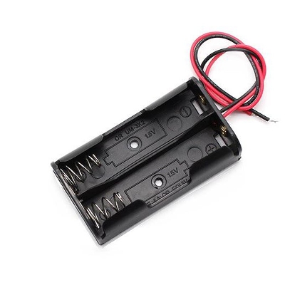 Picture of AA Battery Holder 2 Tank AA 2 Tank Rechargeable Battery Holders 14500 TWO Slot Plastic Storage Box Case With Leads Cables Wire Battery Holder Electronics Circuitry & Parts 5 AA 2 Tank Rechargeable Battery Holders 14500 TWO Slot Plastic Storage Box Case W