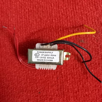 Picture of 600mA 12V Transformer 12V-0-12V 0.6A Input AC 220V 50Hz Output DC 12 Volt 600mA Step Down Transformers For Power Supplies Adapters Electronics Project DIY