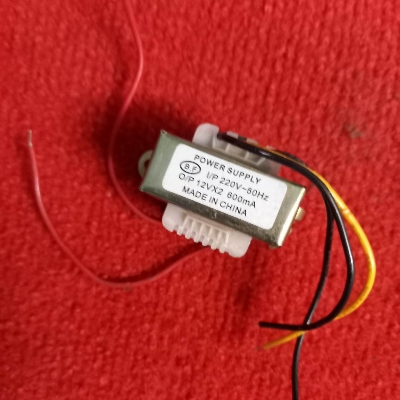 Picture of 600mA 12V Transformer 12V-0-12V 0.6A Input AC 220V 50Hz Output DC 12 Volt 600mA Step Down Transformers For Power Supplies Adapters Electronics Project DIY