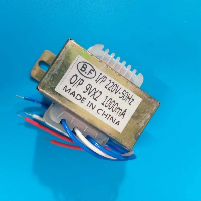 Picture of 1Amp 9V Transformer 9V-0-9V 1000mA Input AC 220V 50Hz Output DC 9V Volt 1A Step Down Transformers For Power Supplies Adapters Electronics Project DIY