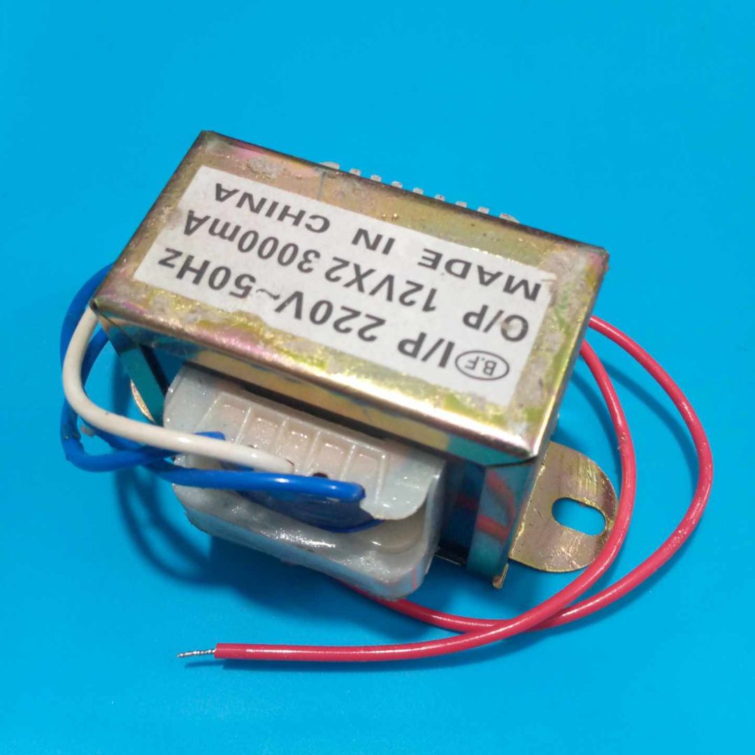 Picture of CHINESE 3Amp 12V Transformer 12V-0-12V 3000mA Input AC 220V 50Hz Output DC 12 Volt 3A Step Down Transformers For Power Supplies Adapters Electronics Project DIY - Multi Plug - Multi Plug