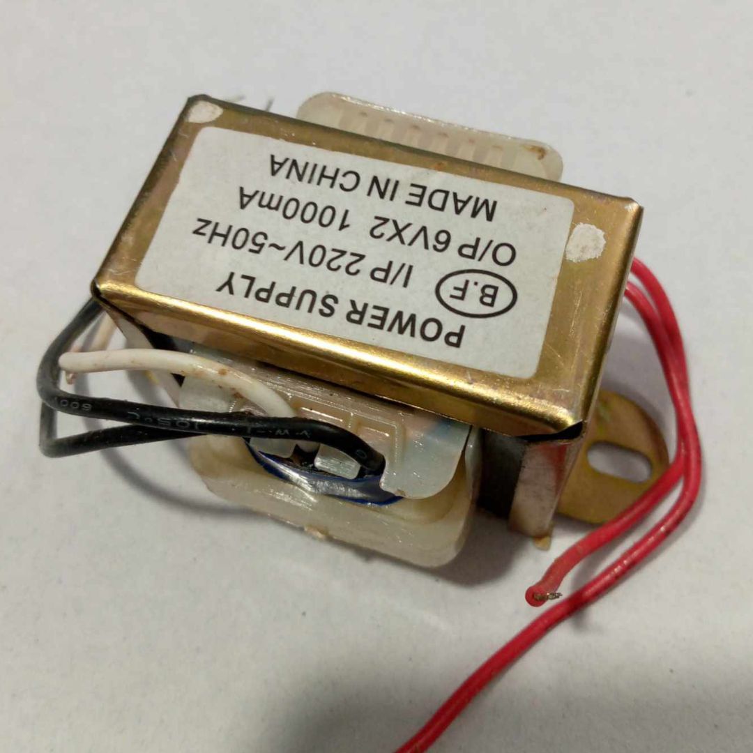 Picture of 1Amp 6V Transformer 6V-0-6V 1000mA Input AC 220V 50Hz Output DC 6V Volt 1A Step Down Transformers For Power Supplies Adapters Electronics Project DIY - Multi Plug - Multi Plug