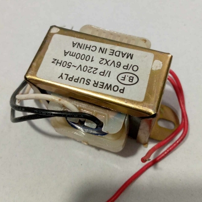 Picture of 1Amp 6V Transformer 6V-0-6V 1000mA Input AC 220V 50Hz Output DC 6V Volt 1A Step Down Transformers For Power Supplies Adapters Electronics Project DIY - Multi Plug - Multi Plug