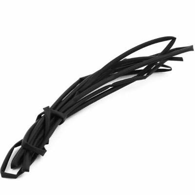 Picture of 6 Feet- 4mm Heat Shrink Tube 4mm BLACK Heatshrink Tubing Shrinkable Wrap Wire Cables Sleeve Set Heat Shrink Φ4mm Wire DIY Cables Connector Repairs