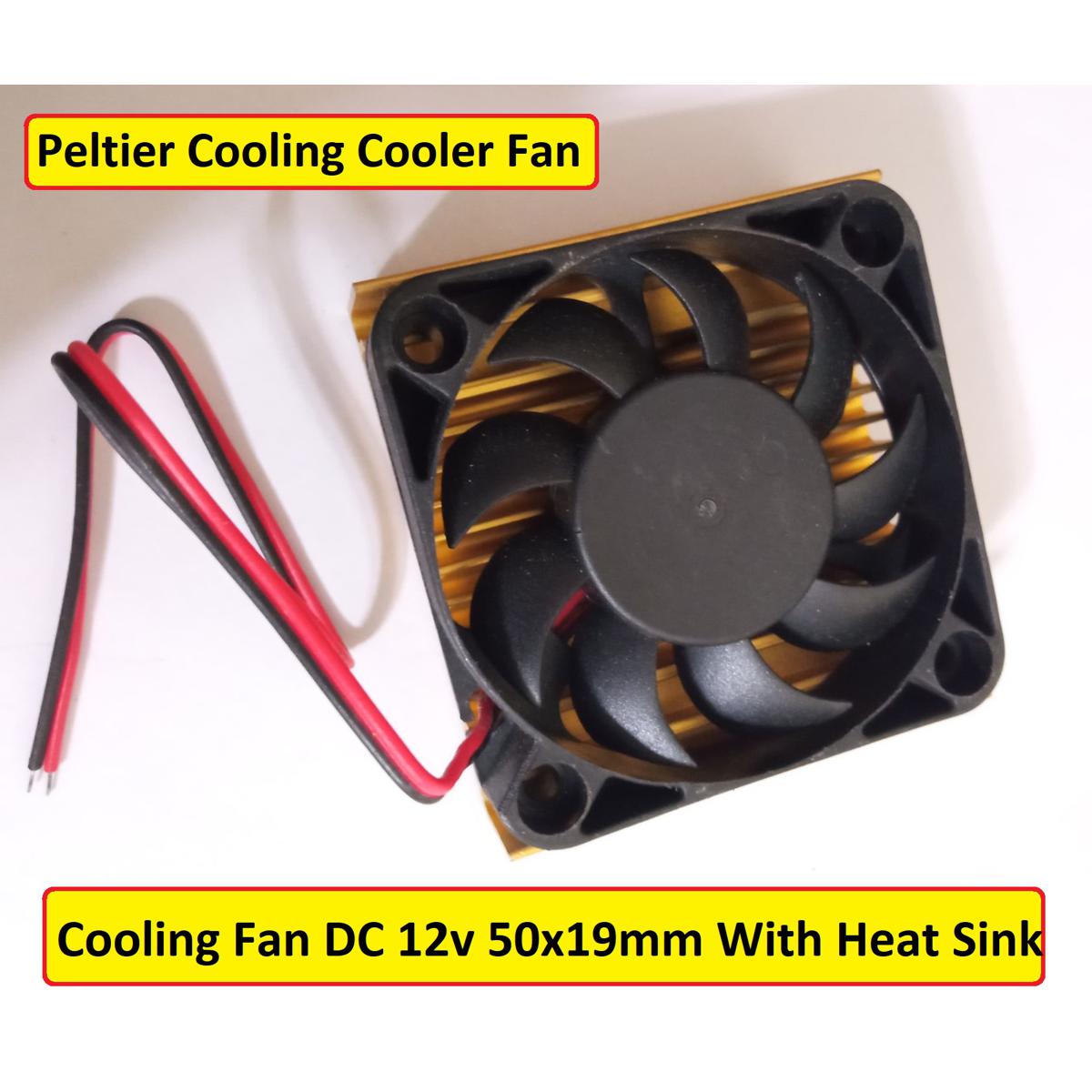 Picture of PELTIER HEATSINKS With 50mm 2 Inch 12V Cooling Fans 5020 DC 12V 50x50x20mm Fan With Aluminium Peltier Heatsink Cooler Cooling Fan Radiator Heat Dissipation Mini Fans With Cables For Peltier TEC12706