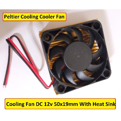 Picture of PELTIER HEATSINKS With 50mm 2 Inch 12V Cooling Fans 5020 DC 12V 50x50x20mm Fan With Aluminium Peltier Heatsink Cooler Cooling Fan Radiator Heat Dissipation Mini Fans With Cables For Peltier TEC12706