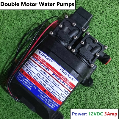 Picture of Double Motor Water Pumps DC 12v 3A 160W For Bike Car Washing Water Pump Garden Irrigation High Pressure Water Pumps