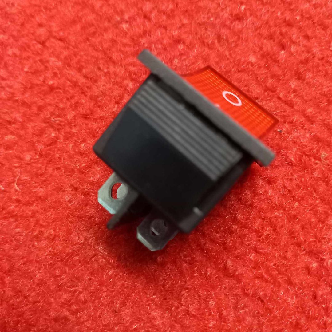 Picture of Iconic Luxe - KCD4 Rocker Switch 16A 250V 4 Pin Black Color Switches 4Pin On Off 2 Positions Full Illuminated Neon RED Indicators