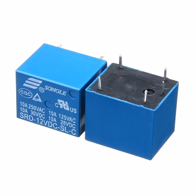 Picture of 12V Relay DC-12V DC12V 10A 250VAC 5 Pin Coil SPDT Power Relays SRD-12VDC-SL-C PCB Mount Auto Universal Power Relay Switches DC 12V Relay