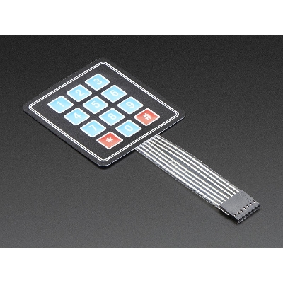 Picture of 4×3 Keypad Keyboard 3×4 Membrane Switches Matrix Keypad 12 Key Thin & Flexible With Cable Connector & Adhesive Back For Arduino