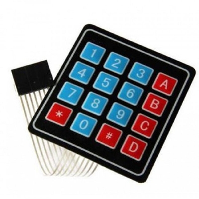 Picture of 4×4 Keypad Keyboard 4×4 Membrane Switches Matrix Keypad 16 Key Thin & Flexible With Cable Connector & Adhesive Back For Arduino Electronics Circuitry & Parts