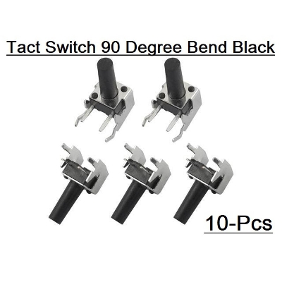 Picture of 10Pcs- RIGHT Angle Momentary 2Pin Tactile Tact Push Button Switches 2 Pin 6x6x7mm 90 Degree Bend On Off PCB DIP Through Hole Touch Switch Momentary Push Button Switch