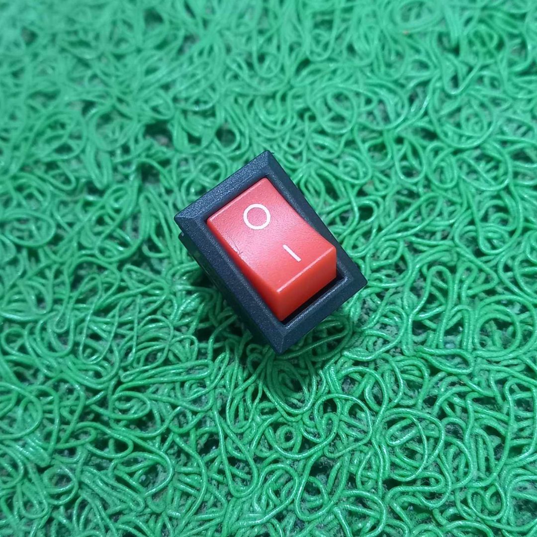 Picture of 5Pcs - SLD1 6A 2Pin RED BLACK Color MICRO ON OFF Switch 2 Pin 6A 250VAC 2 Positions SPDT ON OFF Boat Rocker Switches Power Rocker Switches Electronic Projects