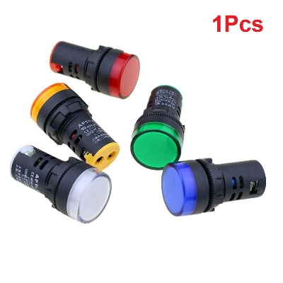 Picture of RANDOM Color LED Panel Indicators Lights 22mm AC 220V LED Panel Indicator Light Lamp For Power Mining Industry