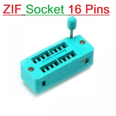 Picture of 16 Pin Universal ZIF Socket 16Pin DIP 16 Pins 2.54mm Pitch IC Chip ZIF Socket Adaptor For Electric Fittings Universal IC Test And Program Electronics Circuitry & Parts Switches