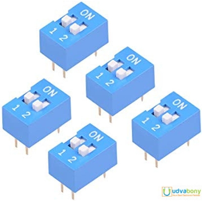 Picture of 3Pcs- 2 Position DIP Switches 2.54mm Pitch Horizontal DIP Switch Two Positions Piano Type Dial DIP Slide Switch For Electronics Circuit PCB