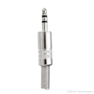 Picture of P106A P-106A MALE 3.5mm 3Pin Metal Body Stereo Male Audio Headphone Jack Cables Connector Earphone Plug For Mobile Phone Laptop Desktop PC MP3 Video Sockets