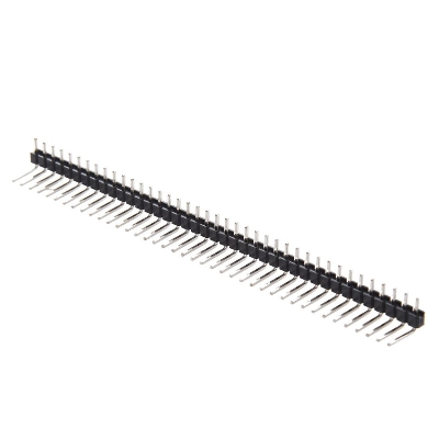 Picture of 2Pcs- RIGHT Angle MALE 40x1 ROW Male Headers Pin 40x1 Pins Single Row 2.54mm Pitch Pin Male Header Connector Cables Strip For Breadboard Friendly