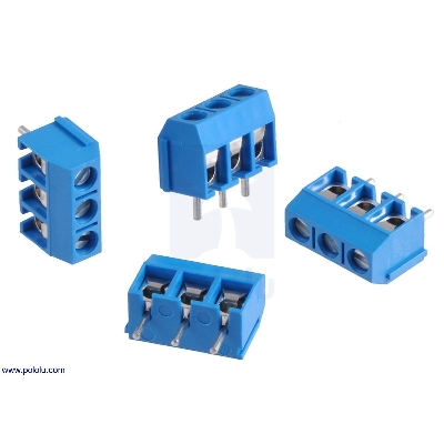 Picture of 5Pcs- 3Pin BLUE Color KF301-3P 3 Pin Plug-In PCB Mount Straight Screws Terminal Block Connector 5.08mm Pitch Socket Strips For Electronics Cables Connectors Terminals