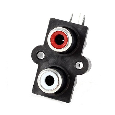 Picture of 2Pcs- 2 Positions FEMALE Stereo Audio Video Socket 2 Positions AV RCA Female Socket Connector PCB Panel Mount Adapters For Audio Video Speakers DIY
