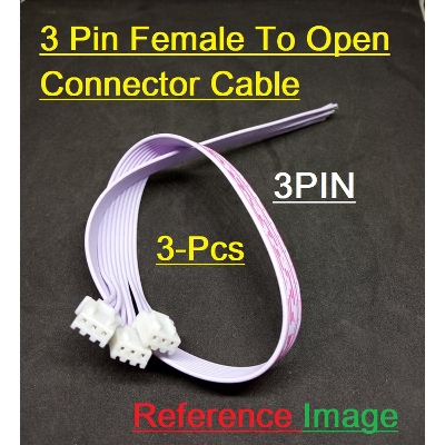 Picture of 3Pcs- 3Pin F-O Female To Open 3 Pin 2.54mm Pitch JST XH Connector 27cm Wire With Cables For Electronics Engineering Projects Audio Video Sound Cables DIY
