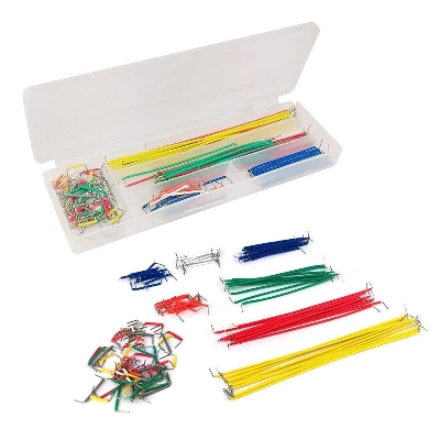 Picture of 140Pcs Wire Set Breadboard Solderless U Shape 140Pcs Jumper Wire Cables With Transparent Box Diy Shield Arduino Raspberry Pi Electronics Engineering Projects - Multi Plug