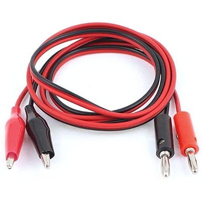Picture of 1Pair- AL.LI.GATOR Clips To BANANA Plug Multimeter Probe Alli-gator Testing Cord Leads Clip To 4mm Banana Plug Dual Tester Probe For Multimeter Cable Leads Probe