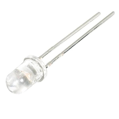 Picture of 50Pcs- 5mm Transparent WHITE 5mm Water Clear LED White 5mm Ultra Bright Transparent Round 5mm LED Light Emitting Diode Water Clear White Light Bulbs For Electronics Project